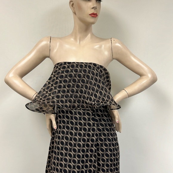 JS collections strapless fit and flare very soft flowey fabric sexy long dress - Picture 3 of 10